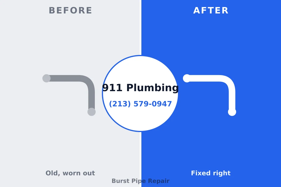 Before and after: plumbing repair Des Moines, IA
